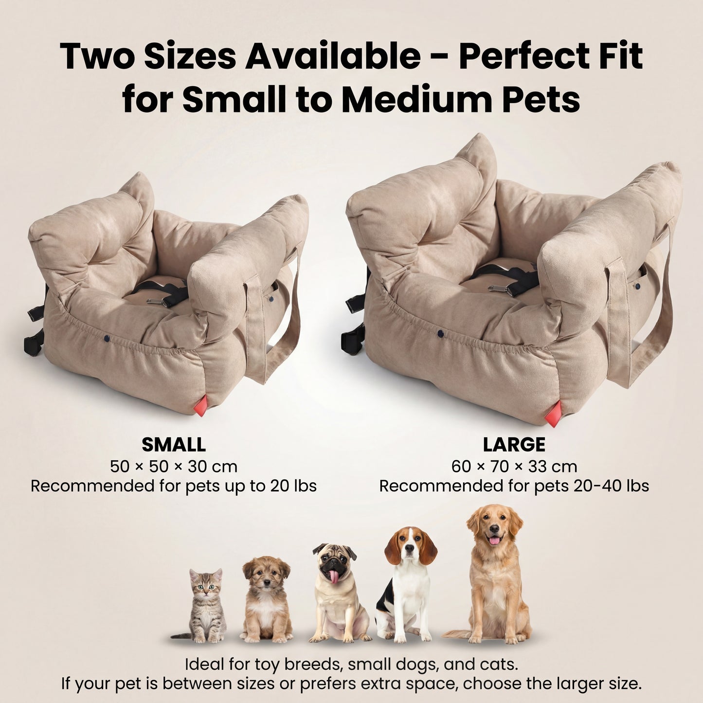 Multifunctional Pet Car Seat Bed