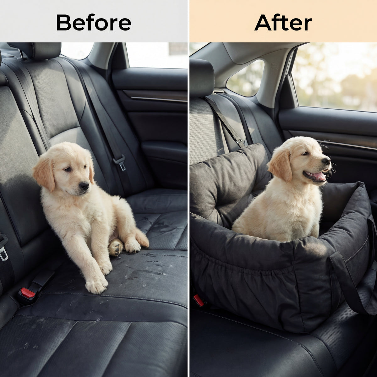 FurRover 2 in 1 Pet Car Seat Bed